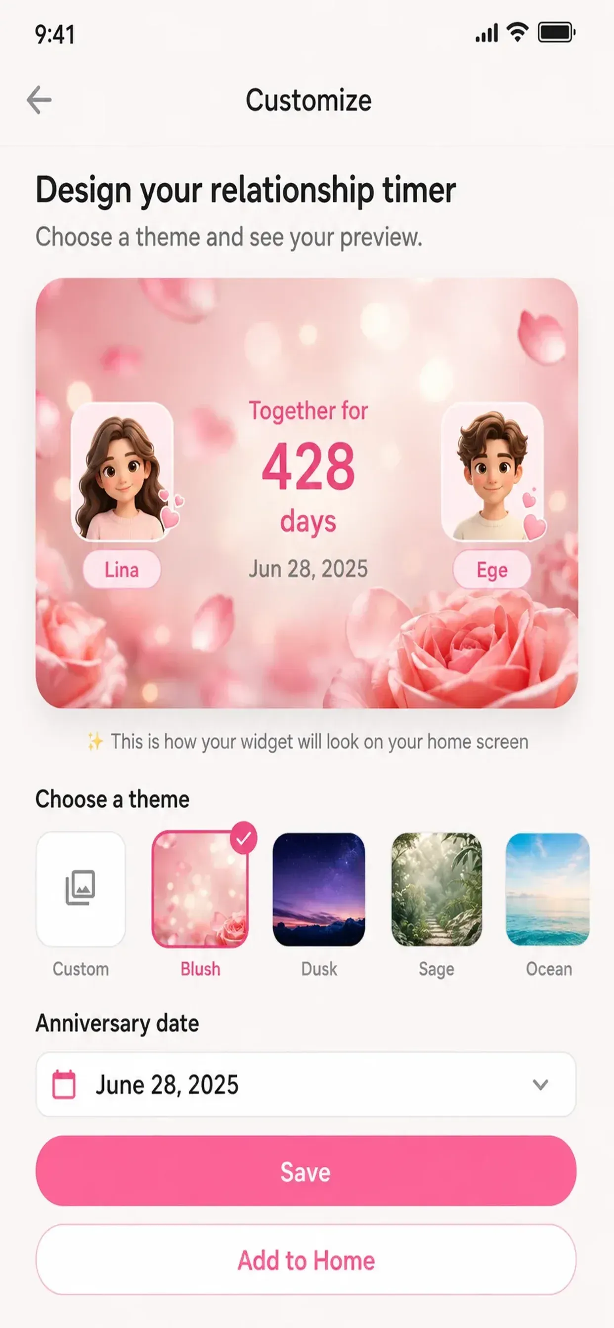HeartPin screen 1